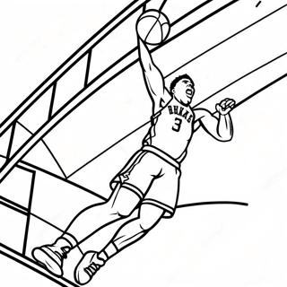 Giannis beim Dunking Ausmalbild | Giannis Ausmalbild