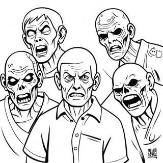 Zombies 3 Filmplakat Ausmalbild | Zombies 3 Ausmalbild