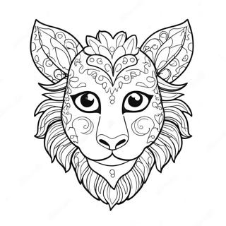 Lustige Tiermaske Ausmalbild | Maske Ausmalbild