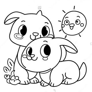 Niedliche Adopt Me Haustiere Ausmalbild | Adoptiere mich Ausmalbild