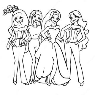 Barbie und Freunde Ausmalbild | Barbie und Freunde Ausmalbild