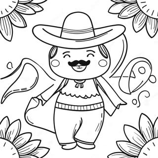 Cinco de Mayo Feier Ausmalbild | Cinco de Mayo Ausmalbild