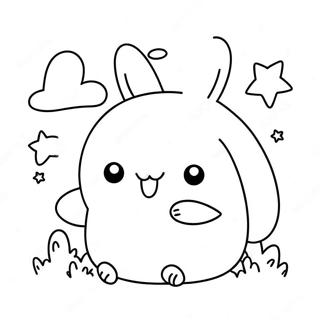 Niedliches Molang und Piu Piu Ausmalbild | Molang Ausmalbild