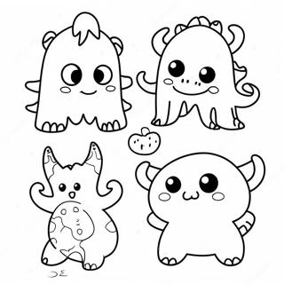 Niedliche Mini Monster Ausmalbild | Niedlich Mini Ausmalbild