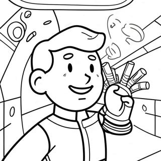 Fallout Vault Boy Ausmalbild | Fallout Ausmalbild