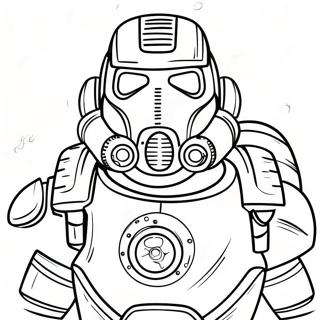 Fallout Power Armor Ausmalbild | Fallout Ausmalbild