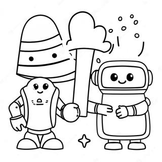 Bunte Storybots Abenteuer Ausmalbild | Storybots Ausmalbild