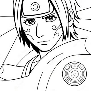 Itachi mit Sharingan Ausmalbild | Itachi Ausmalbild