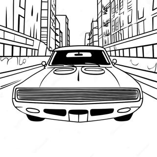 Dodge Charger Rennaktion Ausmalbild | Dodge Charger Ausmalbild