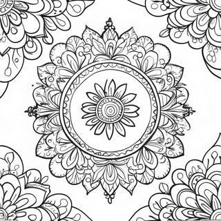 Rangoli Ausmalbild | Rangoli Ausmalbild