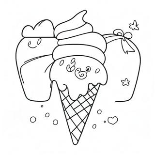 Eiscreme Peppa Wutz Ausmalbild | Eiscreme Peppa Wutz Ausmalbild