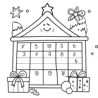 Adventskalender Ausmalbild | Advent Ausmalbild