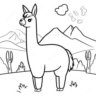 Lama Lama Ausmalbild | Lama Lama Ausmalbild