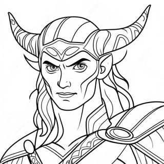 Schelmischer Loki Ausmalbild | Loki Ausmalbild