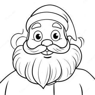 Fröhlicher Weihnachtsmann Ausmalbild | Weihnachts Cartoon Ausmalbild