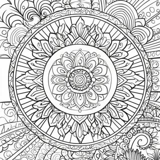 Meditationsmandala Ausmalbild | Meditation Ausmalbild