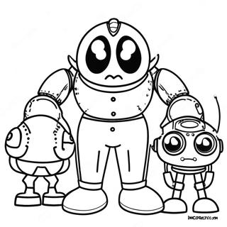 Böser Dr. Eggman mit Robotern Ausmalbild | Dr. Eggman Ausmalbild