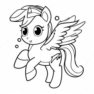 Rainbow Dash fliegendes Ausmalbild | Equestria Mädchen Ausmalbild
