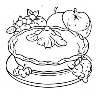 Obstkuchen Ausmalbild | Kuchen Ausmalbild