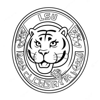 LSU Tigers Logo Ausmalbild | LSU Ausmalbild