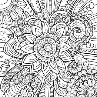 Lebhaftes Gelstift Mandala Ausmalbild | Gelstift Ausmalbild