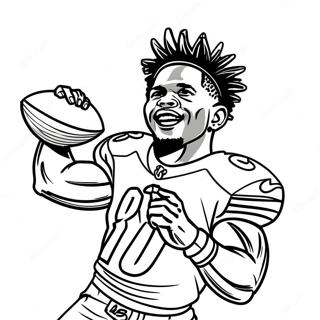 Tyreek Hill Ausmalbild | Tyreek Hill Ausmalbild
