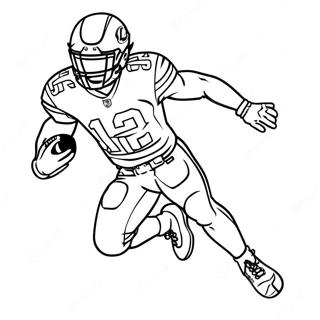 Tyreek Hill in Aktion Ausmalbild | Tyreek Hill Ausmalbild