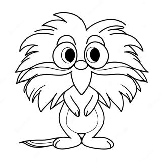 Süßer Lorax mit Schnurrbart Ausmalbild | Der Lorax Ausmalbild