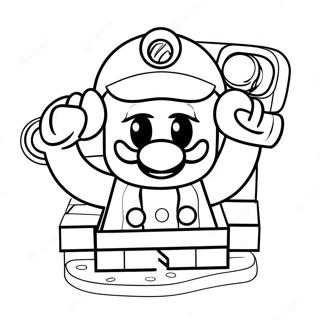 Lego Mario Ausmalbild | Lego Mario Ausmalbild