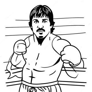 Rocky Balboa Boxen Ausmalbild | Rocky Ausmalbild