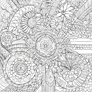 Komplexe geometrische Muster Ausmalbild | Befriedigend Ausmalbild