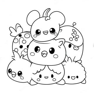 Niedliche Tsum Tsum Charaktere Ausmalbild | Tsum Tsum Ausmalbild