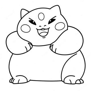 Snorlax Ausmalbild | Snorlax Ausmalbild