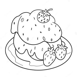Alte originale Erdbeerkuchen Ausmalbild | Alter Original Erdbeerkuchen Ausmalbild