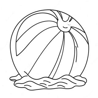 Springender Strandball Ausmalbild | Ball Ausmalbild