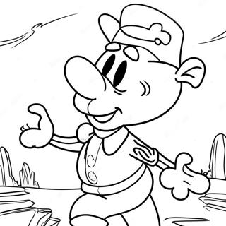Eustace Bagge erschreckt Courage Ausmalbild | Courage der feige Hund Ausmalbild