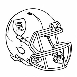 Football-Helm Ausmalbild | Footballhelm Ausmalbild