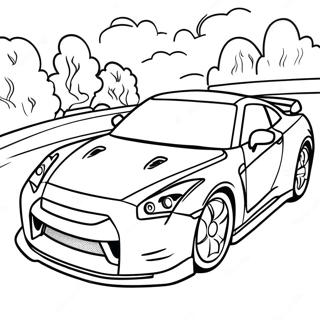 GTR Sportwagen Ausmalbild | GTR Ausmalbild