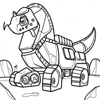 Mächtige Dinotrux in Aktion Ausmalbild | Dinotrux Ausmalbild