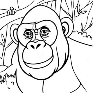 Gorilla Ausmalbild | Gorilla Ausmalbild