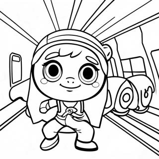 Subway Surfers Ausmalbild | U-Bahn Surfer Ausmalbild
