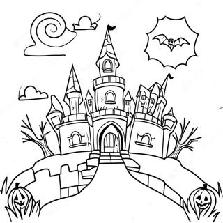 Halloweenstadt Malvorlagen