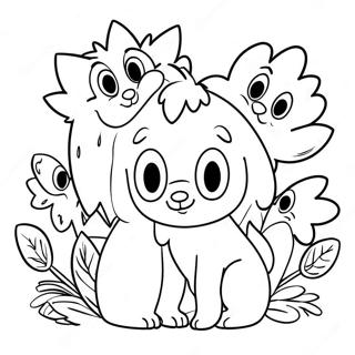 Ausmalbild von Bluey Mama mit Familie | Bluey Mama Ausmalbild