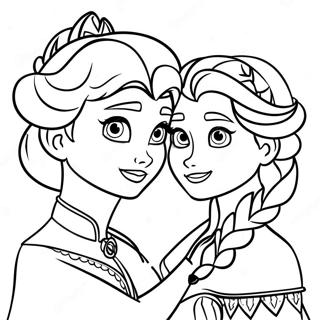 Elsa und Anna Ausmalbild | Elsa und Anna Ausmalbild