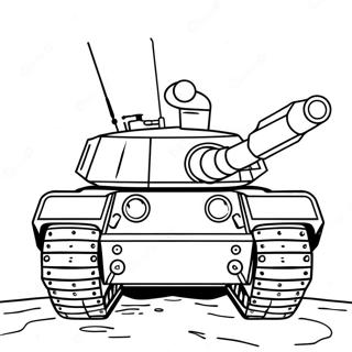 Militärpanzer Ausmalbild | Tank Ausmalbild