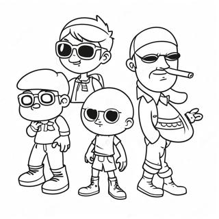 Coole Brozone Charaktere Ausmalbild | Brozone Ausmalbild
