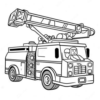 Lego Stadt Feuerwehrwagen Ausmalbild | Lego Stadt Ausmalbild