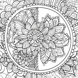 Achtsames Mandala Ausmalbild | Achtsam Ausmalbild