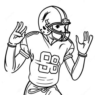 Lamar Jackson Actionpose Ausmalbild | Lamar Jackson Ausmalbild