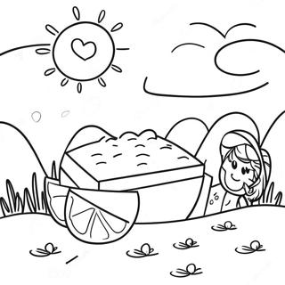 Sonniger Tag Ausmalbild | Sonniger Tag Ausmalbild